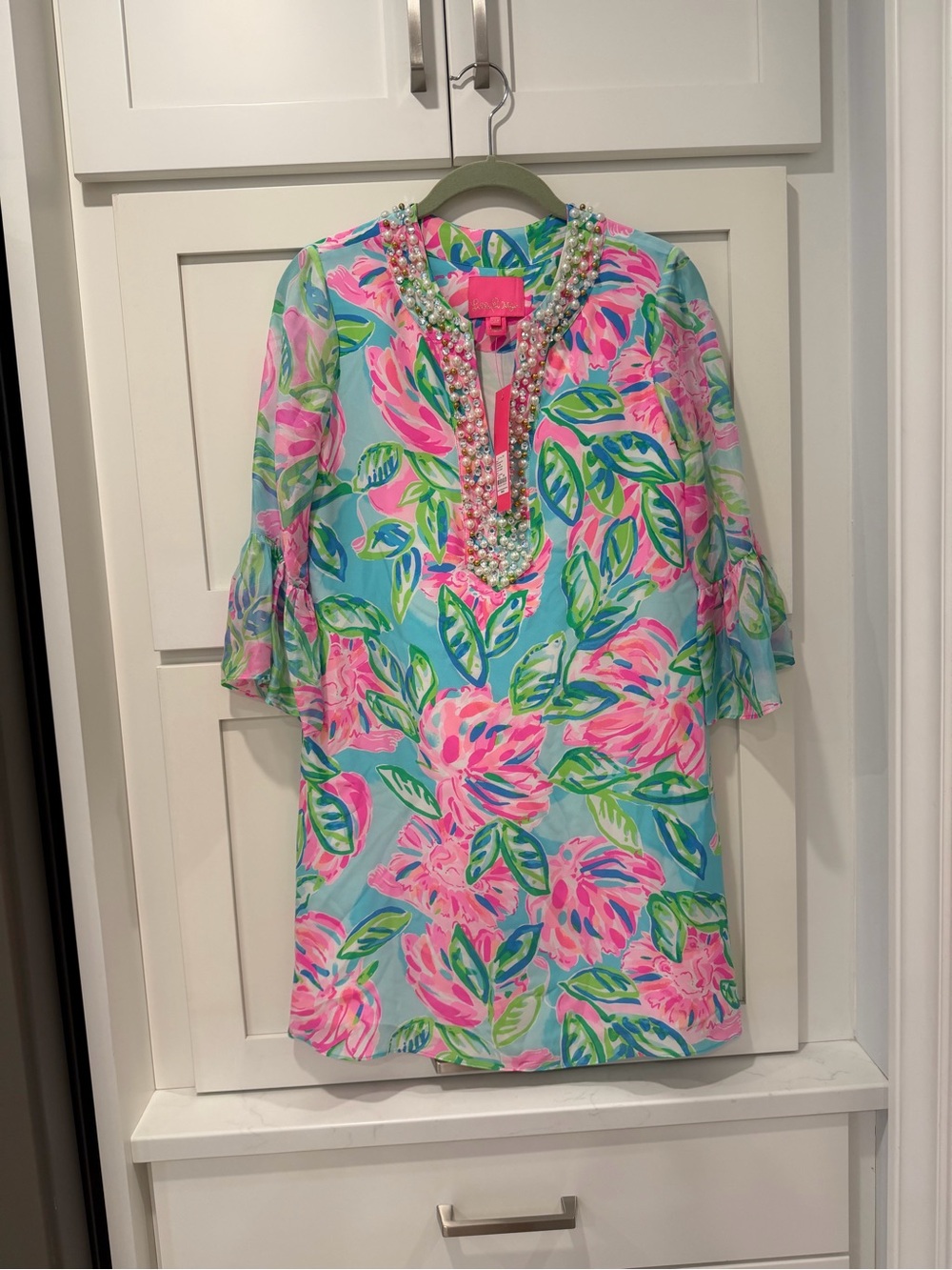 Lilly Pulitzer elenora silk dress, totally blossom print